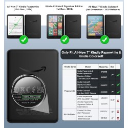Moko 3 pack protecteur d'écran pour kindle paperblanc 7 pouces 12ème génération 2024 et kindle colorsoft signature edition, prot