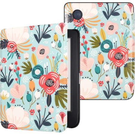 DMluna Étui Slimshell pour Kobo Clara Colour/ BW/ 2E, Tolino Shine Colour/Shine 5/4, Coque de Protection Magnétique avec Fonctio