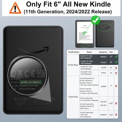 MoKo Coque pour 6" All-New Kindle (11ème Génération Modèle 2022), Étui de Protection Ultra Clair en TPU Souple et Transparent av