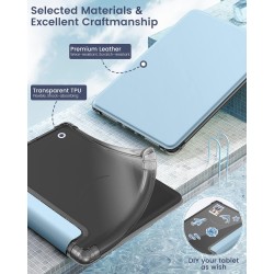 MoKo Coque pour Universel 6 Pouces Tablet et eBooks 2022, Étui de Protection Ultra Clair en TPU Souple et Transparent avec Auto 