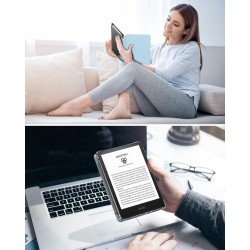 MoKo Coque pour Universel 6 Pouces Tablet et eBooks 2022, Étui de Protection Ultra Clair en TPU Souple et Transparent avec Auto 