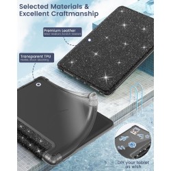 MoKo Coque pour Universel 6 Pouces Tablet et eBooks 2022, Étui de Protection Ultra Clair en TPU Souple et Transparent avec Auto 