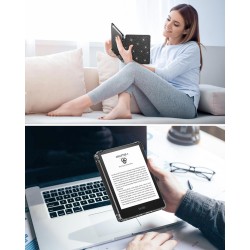 MoKo Coque pour Universel 6 Pouces Tablet et eBooks 2022, Étui de Protection Ultra Clair en TPU Souple et Transparent avec Auto 