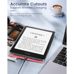 MoKo Coque pour Universel 6 Pouces Tablet et eBooks 2022, Étui de Protection Ultra Clair en TPU Souple et Transparent avec Auto 