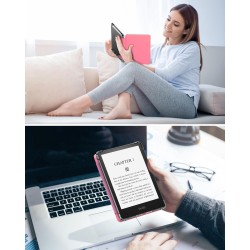 MoKo Coque pour Universel 6 Pouces Tablet et eBooks 2022, Étui de Protection Ultra Clair en TPU Souple et Transparent avec Auto 