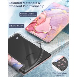 MoKo Coque pour Universel 6 Pouces Tablet et eBooks 2022, Étui de Protection Ultra Clair en TPU Souple et Transparent avec Auto 