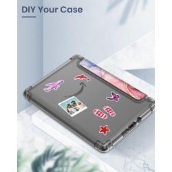 MoKo Coque pour Universel 6 Pouces Tablet et eBooks 2022, Étui de Protection Ultra Clair en TPU Souple et Transparent avec Auto 