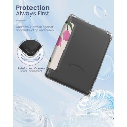 MoKo Coque pour Universel 6 Pouces Tablet et eBooks 2022, Étui de Protection Ultra Clair en TPU Souple et Transparent avec Auto 