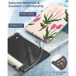 MoKo Coque pour Universel 6 Pouces Tablet et eBooks 2022, Étui de Protection Ultra Clair en TPU Souple et Transparent avec Auto 