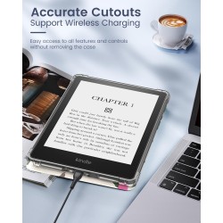 MoKo Coque pour Universel 6 Pouces Tablet et eBooks 2022, Étui de Protection Ultra Clair en TPU Souple et Transparent avec Auto 