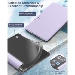 MoKo Coque pour Universel 6 Pouces Tablet et eBooks 2022, Étui de Protection Ultra Clair en TPU Souple et Transparent avec Auto 