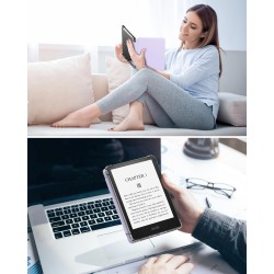 MoKo Coque pour Universel 6 Pouces Tablet et eBooks 2022, Étui de Protection Ultra Clair en TPU Souple et Transparent avec Auto 