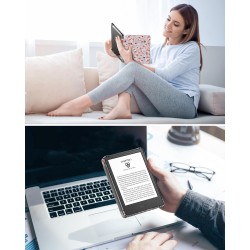 MoKo Coque pour 6" All-New Kindle (11ème Génération Modèle 2022), Étui de Protection Ultra Clair en TPU Souple et Transparent av