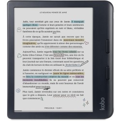Kobo libra colour noir | liseuse ebook couleur | écran couleur e ink kaleido™ 3 sans reflets de 7" | option mode sombre | étanch