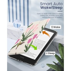 Moko coque pour 7" kindle paperblanc 12 gén modèle 2024 et kindle colorsoft signature edition 2024, étui de protection ultra cla