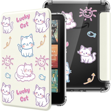 Moko coque pour 7" kindle paperblanc 12 gén 2024 et kindle colorsoft signature edition 2024, étui de protection ultra clair en t