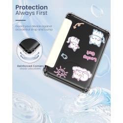 Moko coque pour 7" kindle paperblanc 12 gén 2024 et kindle colorsoft signature edition 2024, étui de protection ultra clair en t