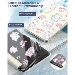 Moko coque pour 7" kindle paperblanc 12 gén 2024 et kindle colorsoft signature edition 2024, étui de protection ultra clair en t
