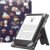 Stand étui universel pour tout le 6-7 pouces ereaders, folio stand coque housse avec dragonne compatible avec kindle paperblanc 