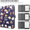 Stand étui universel pour tout le 6-7 pouces ereaders, folio stand coque housse avec dragonne compatible avec kindle paperblanc 