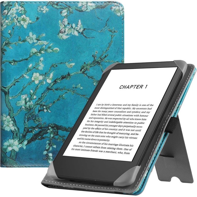 Étui universel pour liseuses de 6/6,8/7" avec dragonne, compatible avec toutes les liseuses électroniques paperblanc 2024/paperb