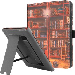 Stand étui universel pour tout le 6-7 pouces ereaders, folio stand coque housse avec dragonne compatible avec kindle paperblanc 
