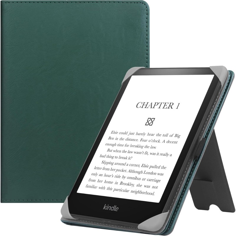 Stand étui universel pour tout le 6-7 pouces ereaders, folio stand coque housse avec dragonne compatible avec kindle paperblanc 