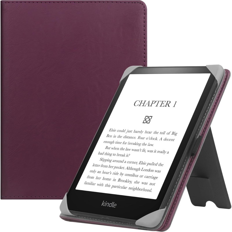 Stand étui universel pour tout le 6-7 pouces ereaders, folio stand coque housse avec dragonne compatible avec kindle paperblanc 