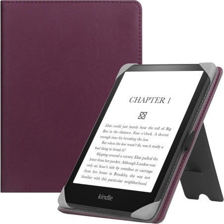 Stand étui universel pour tout le 6-7 pouces ereaders, folio stand coque housse avec dragonne compatible avec kindle paperblanc 