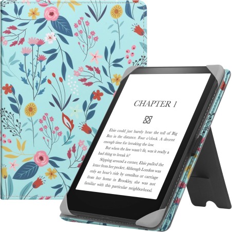 Stand étui universel pour tout le 6-7 pouces ereaders, folio stand coque housse avec dragonne compatible avec kindle paperblanc 