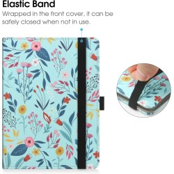 Stand étui universel pour tout le 6-7 pouces ereaders, folio stand coque housse avec dragonne compatible avec kindle paperblanc 