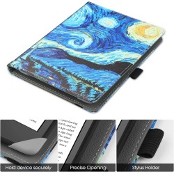 Stand étui universel pour tout le 6-7 pouces ereaders, folio stand coque housse avec dragonne compatible avec kindle paperblanc 