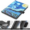 Stand étui universel pour tout le 6-7 pouces ereaders, folio stand coque housse avec dragonne compatible avec kindle paperblanc 