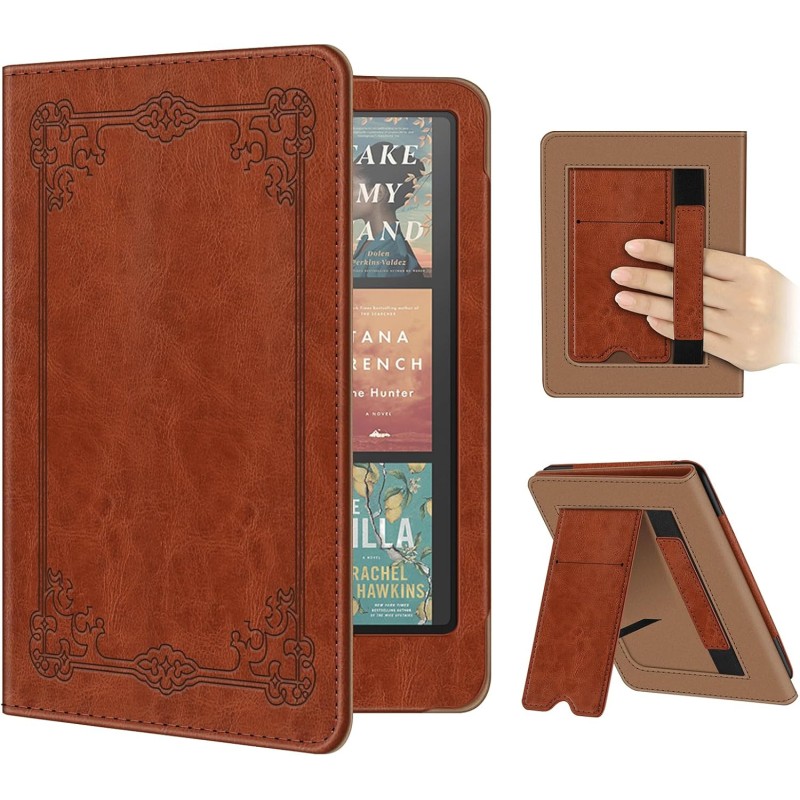 Fintie étui pour 7" kindle paperblanc (12e génération, 2024) et kindle colorsoft (1re génération, 2025/2024), coque avec béquill