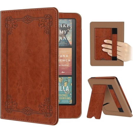 Fintie étui pour 7" kindle paperblanc (12e génération, 2024) et kindle colorsoft (1re génération, 2025/2024), coque avec béquill