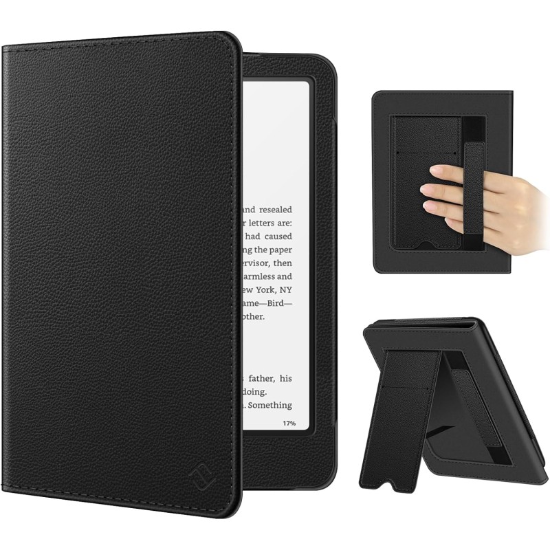 Fintie étui pour 7" kindle paperblanc (12e génération, 2024) et kindle colorsoft (1re génération, 2025/2024), coque avec béquill