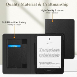 Fintie étui pour 7" kindle paperblanc (12e génération, 2024) et kindle colorsoft (1re génération, 2025/2024), coque avec béquill