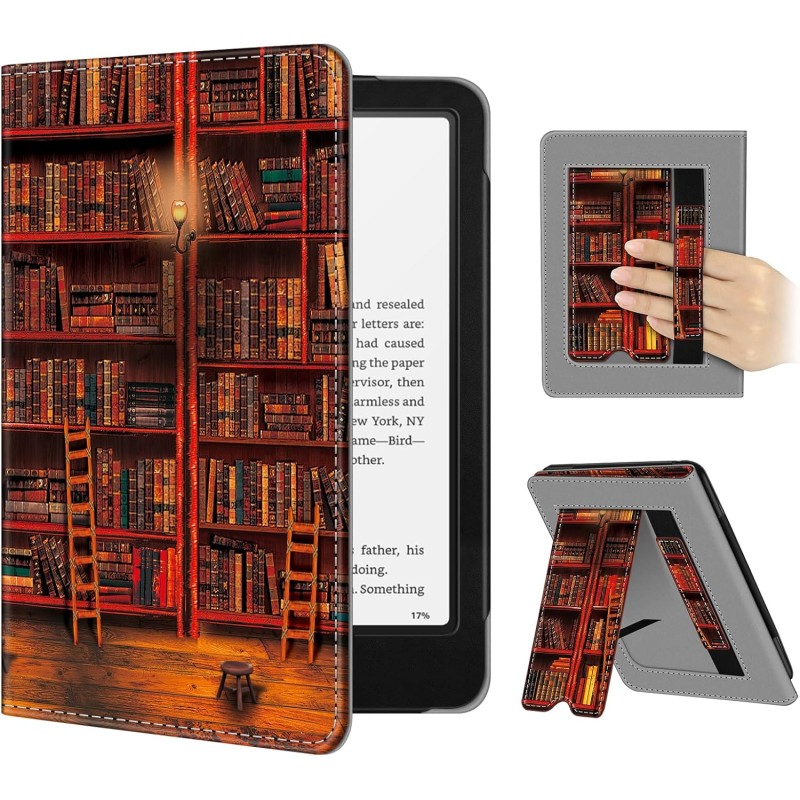 Fintie étui pour 7" kindle paperblanc (12e génération, 2024) et kindle colorsoft (1re génération, 2025/2024), coque avec béquill