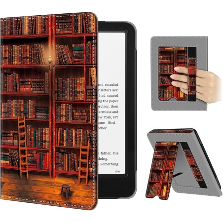 Fintie étui pour 7" kindle paperblanc (12e génération, 2024) et kindle colorsoft (1re génération, 2025/2024), coque avec béquill