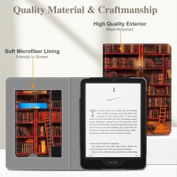 Fintie étui pour 7" kindle paperblanc (12e génération, 2024) et kindle colorsoft (1re génération, 2025/2024), coque avec béquill