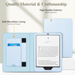 Fintie étui pour 7" kindle paperblanc (12e génération, 2024) et kindle colorsoft (1re génération, 2025/2024), coque avec béquill