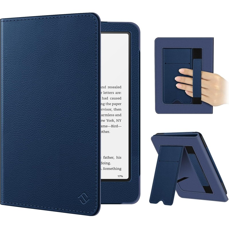 Fintie étui pour 7" kindle paperblanc (12e génération, 2024) et kindle colorsoft (1re génération, 2025/2024), coque avec béquill