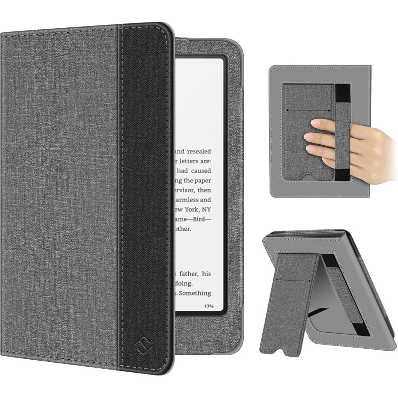 Fintie étui pour 7" kindle paperblanc (12e génération, 2024) et kindle colorsoft (1re génération, 2025/2024), coque avec béquill