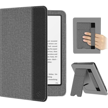 Fintie étui pour 7" kindle paperblanc (12e génération, 2024) et kindle colorsoft (1re génération, 2025/2024), coque avec béquill