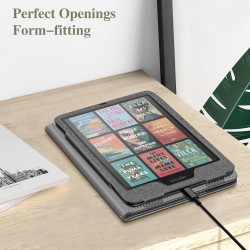 Fintie étui pour 7" kindle paperblanc (12e génération, 2024) et kindle colorsoft (1re génération, 2025/2024), coque avec béquill