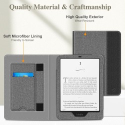 Fintie étui pour 7" kindle paperblanc (12e génération, 2024) et kindle colorsoft (1re génération, 2025/2024), coque avec béquill