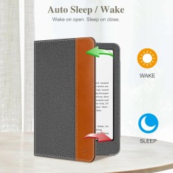 Fintie étui pour 7" kindle paperblanc (12e génération, 2024) et kindle colorsoft (1re génération, 2025/2024), coque avec béquill