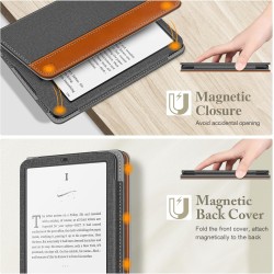 Fintie étui pour 7" kindle paperblanc (12e génération, 2024) et kindle colorsoft (1re génération, 2025/2024), coque avec béquill