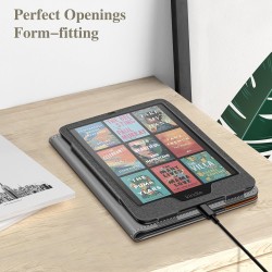 Fintie étui pour 7" kindle paperblanc (12e génération, 2024) et kindle colorsoft (1re génération, 2025/2024), coque avec béquill