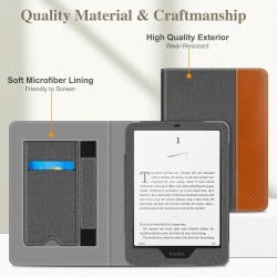 Fintie étui pour 7" kindle paperblanc (12e génération, 2024) et kindle colorsoft (1re génération, 2025/2024), coque avec béquill